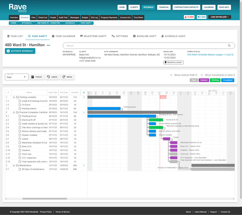 screenshot of Rave Build